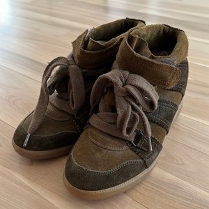 Isabel Marant Bobby Sneakers in Army Green size 37